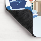 Niedlich schneebedeckte Winterlandschaft mit Hütte Mousepad (Ecke)
