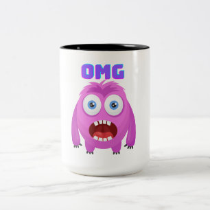 Niedlich schockierte Monster-Tasse - Funny OMG Car Zweifarbige Tasse