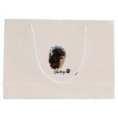 Niedlich Schokolade Labrador Hund - Bailey | Haust Große Geschenktüte (Rückseite)