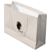 Niedlich Schokolade Labrador Hund - Bailey | Haust Große Geschenktüte (Vorderseite Schrägansicht)