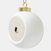 Niedlich Schokolade Labrador Hund - Bailey | Haust Keramik Kugel-Ornament (Rechts)