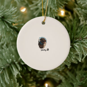 Niedlich Schokolade Labrador Hund - Bailey Haust Keramik Ornament