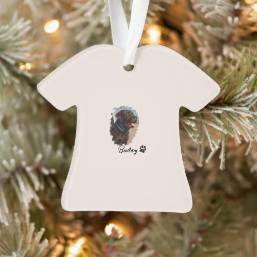 Niedlich Schokolade Labrador Hund - Bailey | Haust Ornament (Baum)
