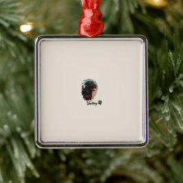 Niedlich Schokolade Labrador Hund - Bailey | Haust Ornament Aus Metall