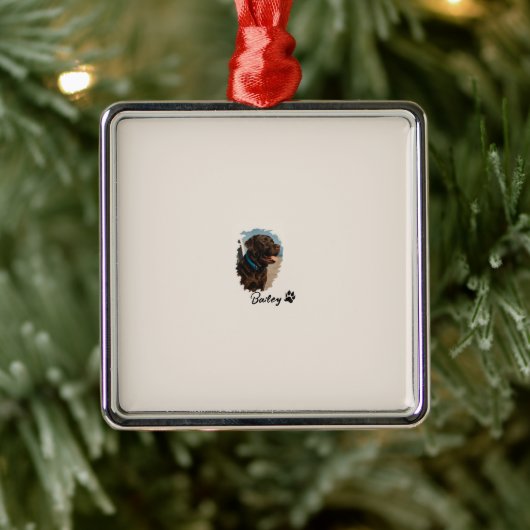 Niedlich Schokolade Labrador Hund - Bailey | Haust Ornament Aus Metall (Baum)