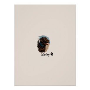 Niedlich Schokolade Labrador Hund - Bailey   Haust Poster