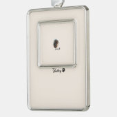 Niedlich Schokolade Labrador Hund - Bailey | Haust Rahmen-Ornament Silber (Links)