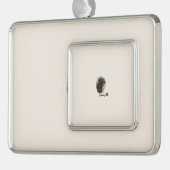 Niedlich Schokolade Labrador Hund - Bailey | Haust Rahmen-Ornament Silber (Links)