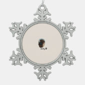 Niedlich Schokolade Labrador Hund - Bailey | Haust Schneeflocken Zinn-Ornament (Vorderseite)