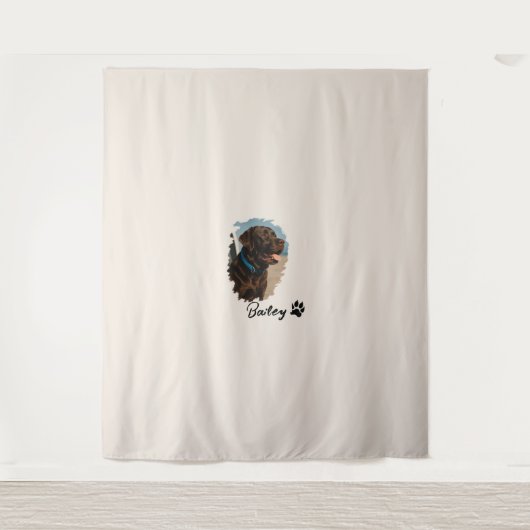 Niedlich Schokolade Labrador Hund - Bailey | Haust Wandteppich (Vorderseite)