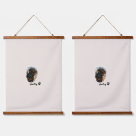 Niedlich Schokolade Labrador Hund - Bailey | Haust Wandteppich Mit Holzrahmen