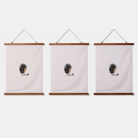 Niedlich Schokolade Labrador Hund - Bailey | Haust Wandteppich Mit Holzrahmen (Dreifach)