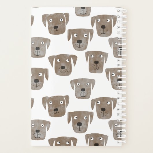 Niedlich Schokolade Labrador Retriever Dog Art Pla Planer (Rückseite)