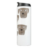 Niedlich Schokolade Labrador Retriever Dog Persona Thermosbecher (Nach rechts gedreht)