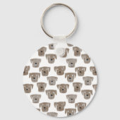 Niedlich Schokolade Labrador Retriever Dog Schlüsselanhänger (Rückseite)