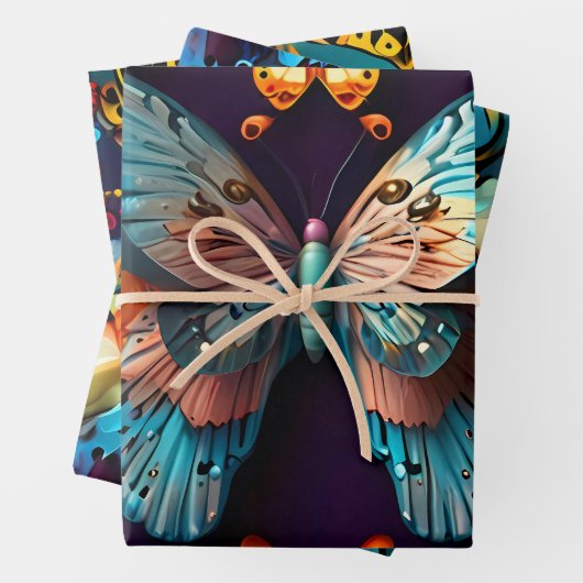 Niedlich schöne Schmetterlinge Geschenkpapier Set (Beispiel)