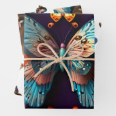 Niedlich schöne Schmetterlinge Geschenkpapier Set (Beispiel)
