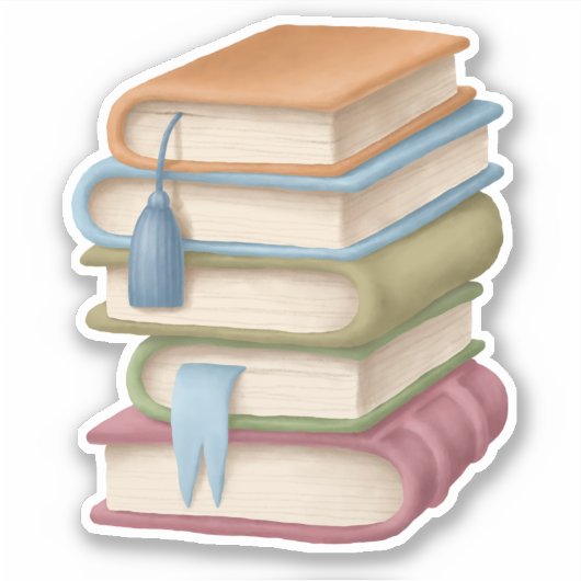 Niedlich School Book Fun Reading Vinyl Stickers Aufkleber (Vorderseite)