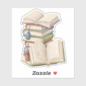 Niedlich School Book Fun Reading Vinyl Stickers Aufkleber (Blatt)