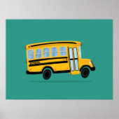 Niedlich School Bus Art Poster (Vorne)