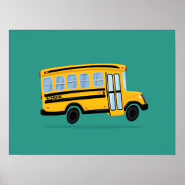 Niedlich School Bus Art Poster