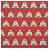 Niedlich School Bus Red Muster Stoff (Muster)