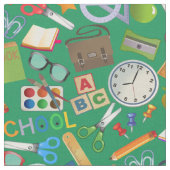 niedlich School-Fliesenmuster Stoff (Nahaufnahme)