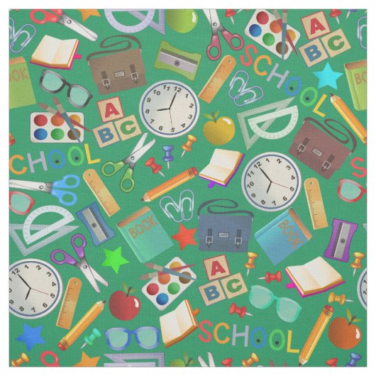 niedlich School-Fliesenmuster Stoff (Muster)