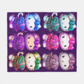 Niedlich School Girl Baby Kitty Fleece Blanket (Vorderseite (Horizontal))