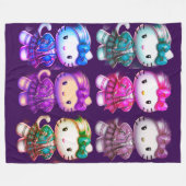 Niedlich School Girl Baby Kitty Magenta Fleece Bla (Vorderseite (Horizontal))