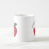 Niedlich School Nurse Apple Monogram Brown Plaster Kaffeetasse (Mittel)