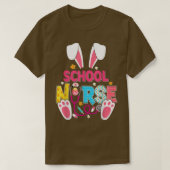 Niedlich School Nurse Funny Bunnies Ostern RN Nied T-Shirt (Design vorne)