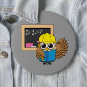 Niedlich School Student Owl Cartoon Button (Beispiel)