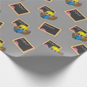 Niedlich School Student Owl Cartoon Geschenkpapier (Ecke)
