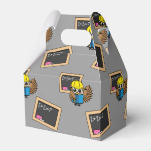 Niedlich School Student Owl Cartoon Geschenkschachtel