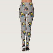Niedlich School Student Owl Cartoon Leggings (Rückseite)