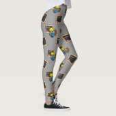Niedlich School Student Owl Cartoon Leggings (Rechts)
