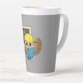Niedlich School Student Owl Cartoon Milchtasse (Rechte Ecke)