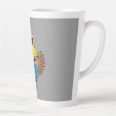 Niedlich School Student Owl Cartoon Milchtasse (Rechts)