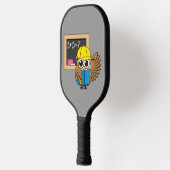 Niedlich School Student Owl Cartoon Pickleball Schläger (Links)
