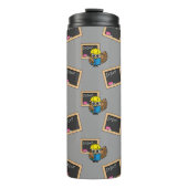 Niedlich School Student Owl Cartoon Thermosbecher (Vorderseite)