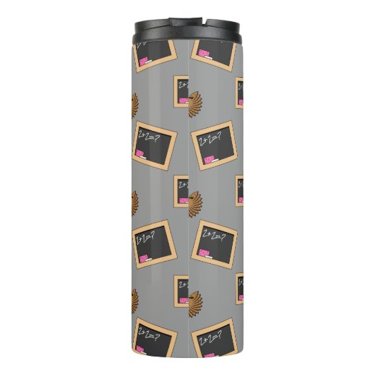 Niedlich School Student Owl Cartoon Thermosbecher (Rückseite)