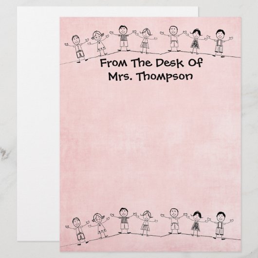 Niedlich School Teacher Letterhead Studium (Vorne/Hinten)