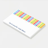 Niedlich School Teacher Rainbow Crayon Custom Post-it Klebezettel (angewinkelt)