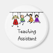 Niedlich School Teaching Assistant with Kids Carto Magnet (Vorne)