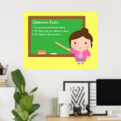 Niedlich School Teachroom Rules Poster (Heimbüro)
