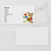 niedlich School Teddy Bär A ist für Apple Visitenkarte (Vorne/Hinten)