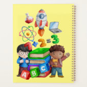 Niedlich School Watercolor Chalkboard Text Teacher Planer (Rückseite)