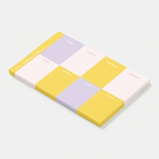 Niedlich School Weekly Planer Post-it Klebezettel (angewinkelt)
