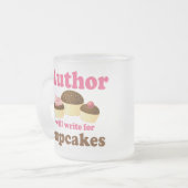 Niedlich schreibt für Kuchen-Autorn-Geschenk Mattglastasse (Vorderseite Links)